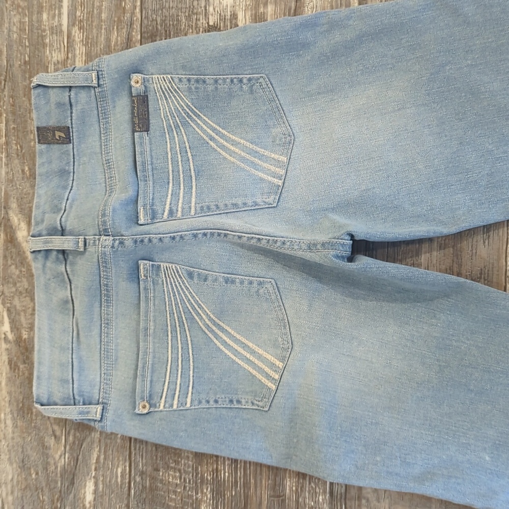 7FAMK DOJO Contour Waistband trouser jeans flares Style #7U474008 sz 24x31.5L - Picture 6 of 16